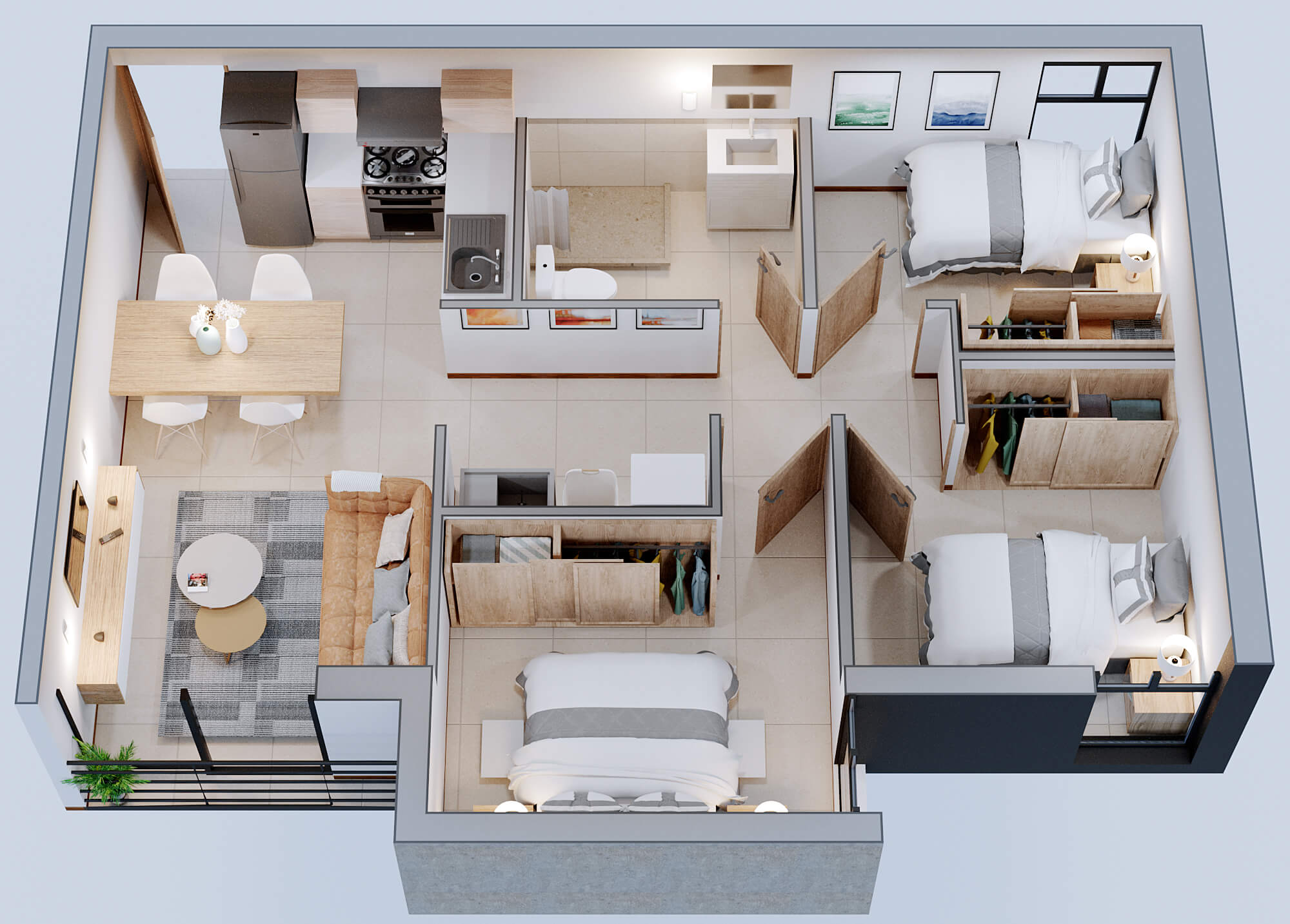 Apartamento 3 Habitacioens